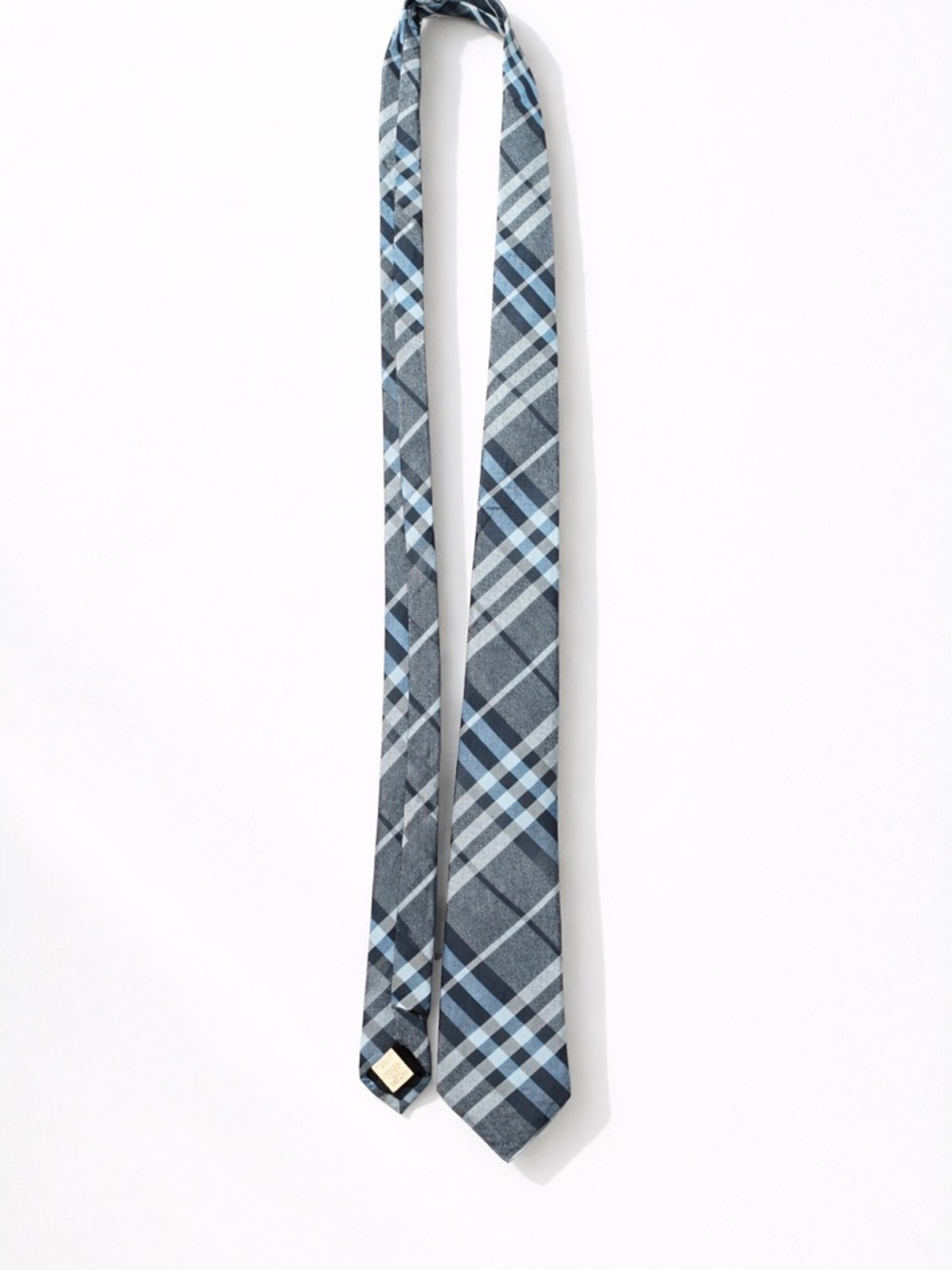 Burberry Silk Tie Blue Plaid Nova Check Made in Italy
